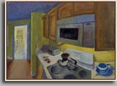 VIEW FROM STOVE 2007 oil/canvas 17" x 24"